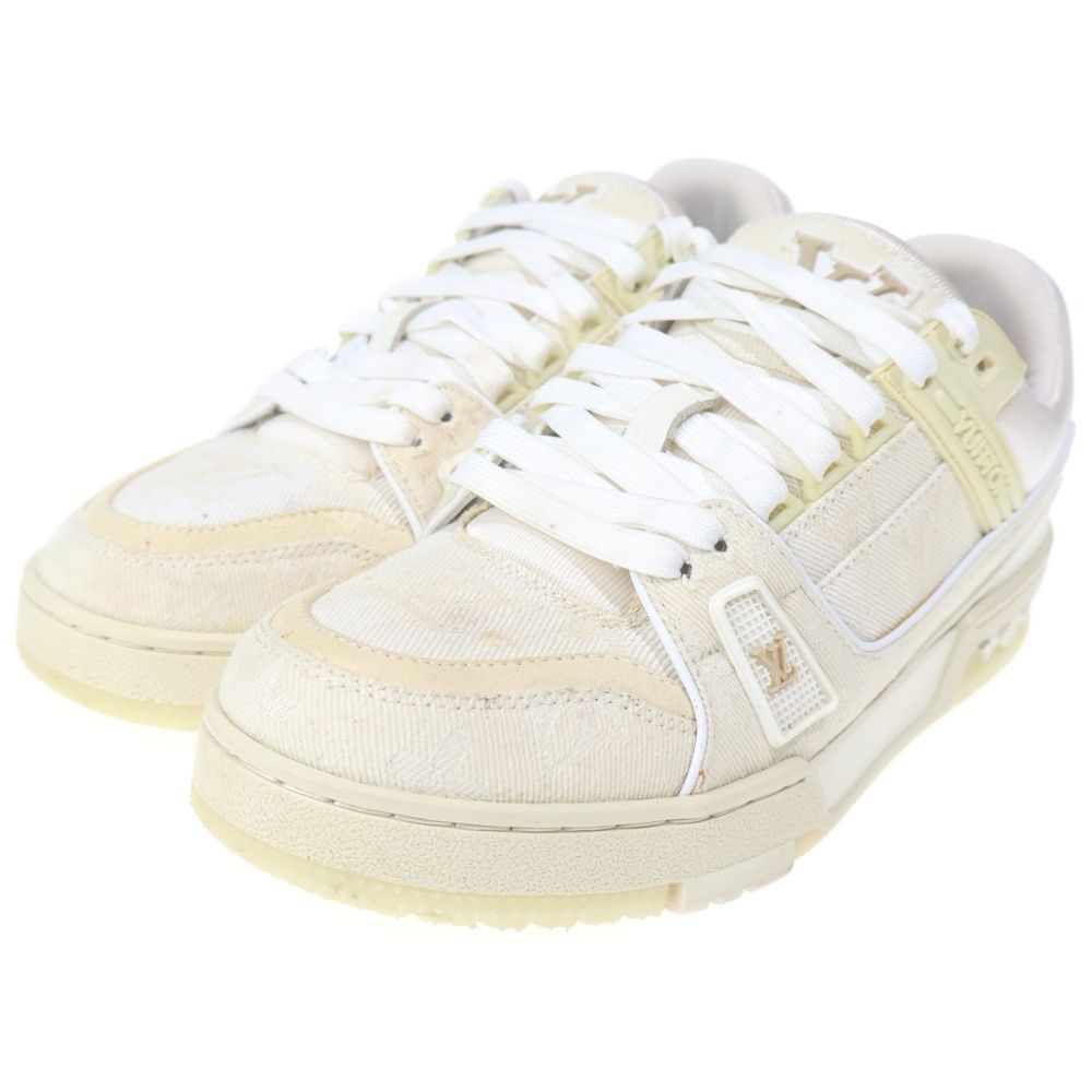 Louis Vuitton LV Trainer Monogram Line Low Cut Sneakers Beige — view 2