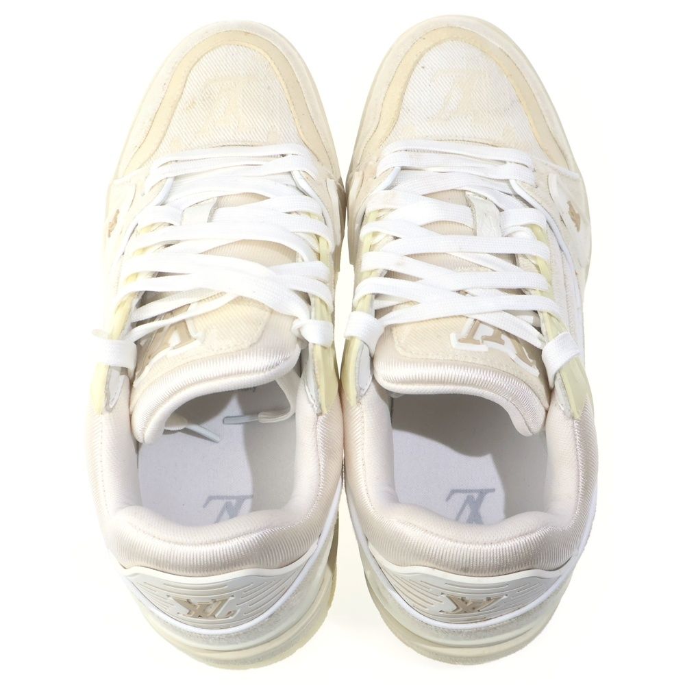 Louis Vuitton LV Trainer Monogram Line Low Cut Sneakers Beige — view 4