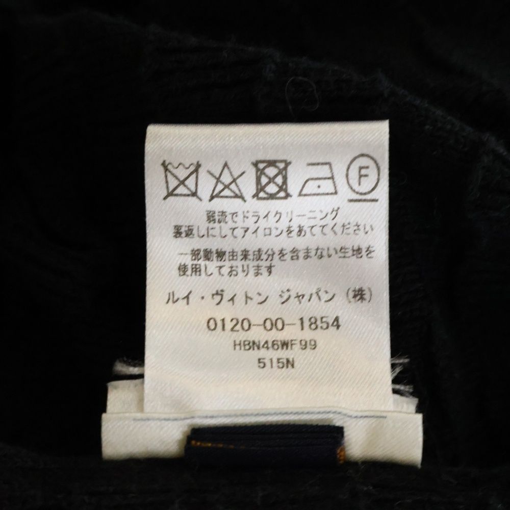 Louis Vuitton Front Leather Logo Patch Damier Zip Long Sleeve Knit Cardigan — view 8