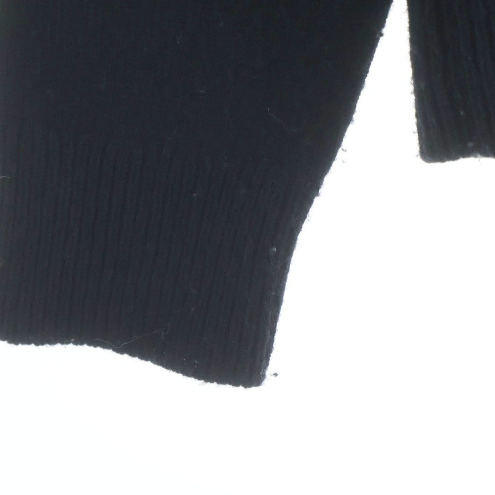 Celine Logo Embroidery Heritage Cashmere Crew Neck Sweater Black — view 3