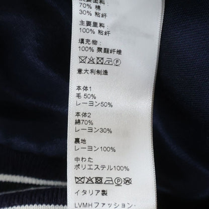 Celine Snake Satin Cropped Bomber Jacket White Navy — view 7
