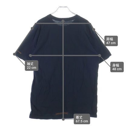 Chrome Hearts Necklogo Crew Neck Short Sleeve T-Shirt Black Brown — view 9