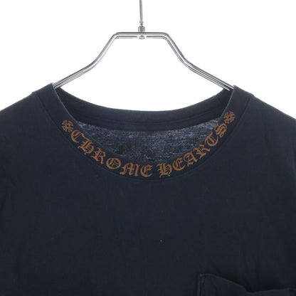 Chrome Hearts Necklogo Crew Neck Short Sleeve T-Shirt Black Brown — view 3