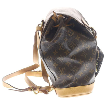 Louis Vuitton Monogram Montsouris PM Backpack Shoulder Bag Brown Leather Gold — view 3