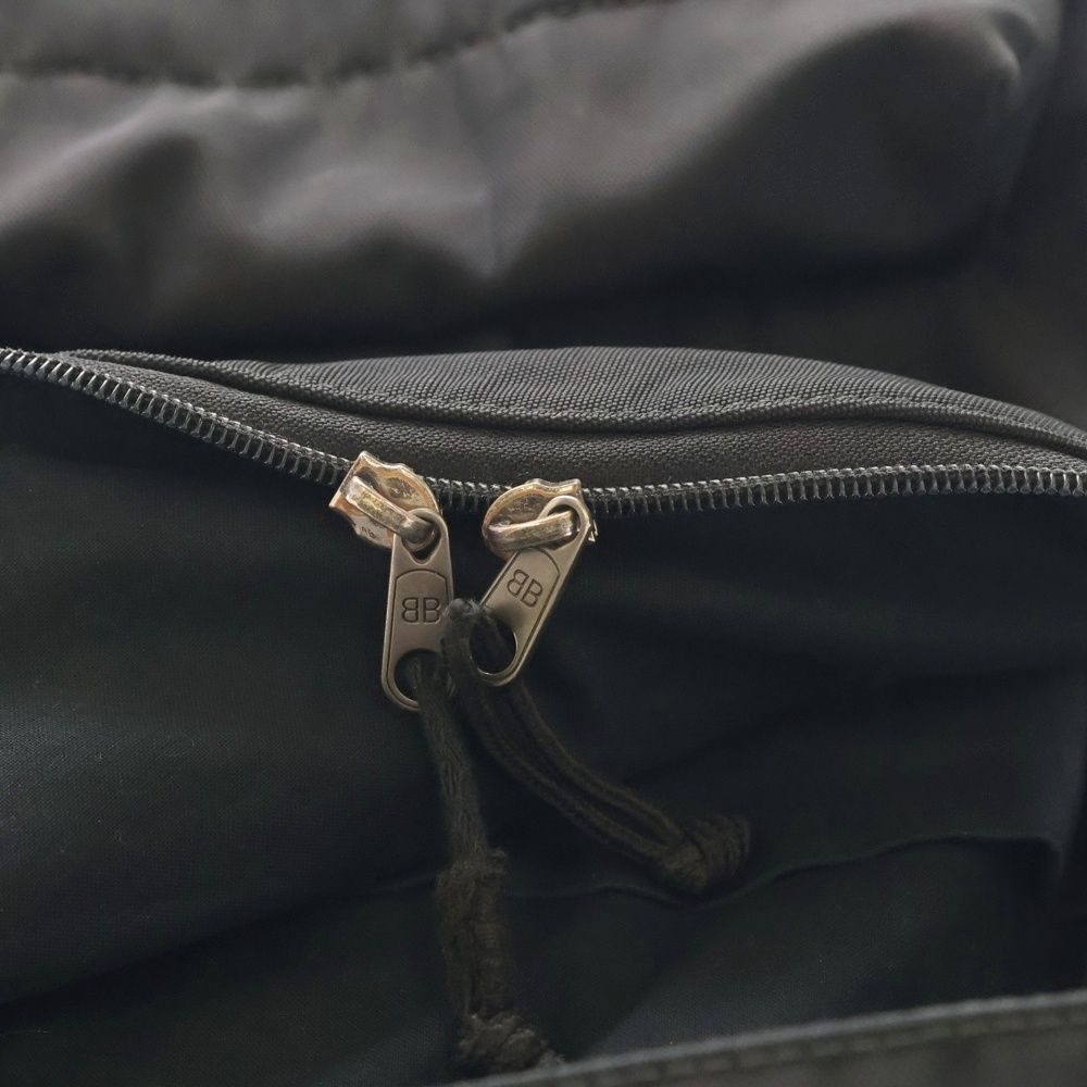 Balenciaga Explorer Patch Logo Nylon Backpack Black — view 4