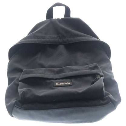 Balenciaga Explorer Patch Logo Nylon Backpack Black