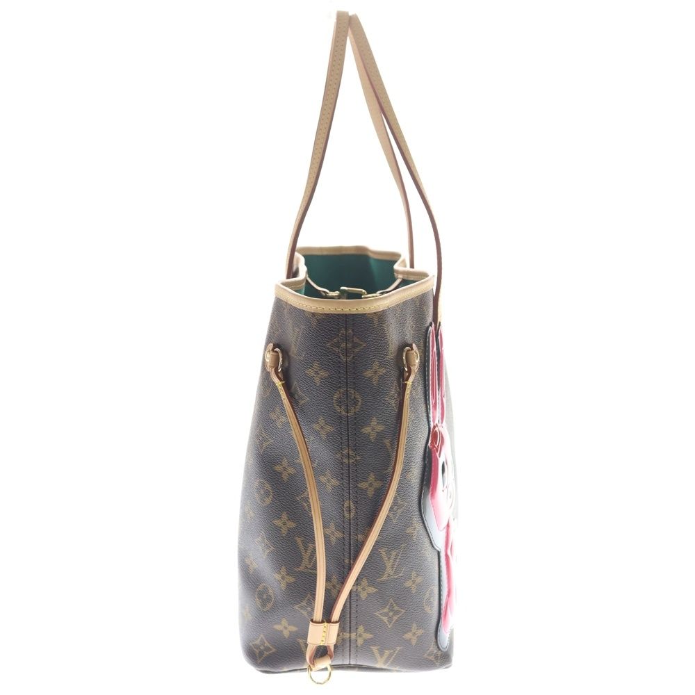 Louis Vuitton Monogram Neverfull MM Sun Yitian Collaboration Tote Brown Green — view 3