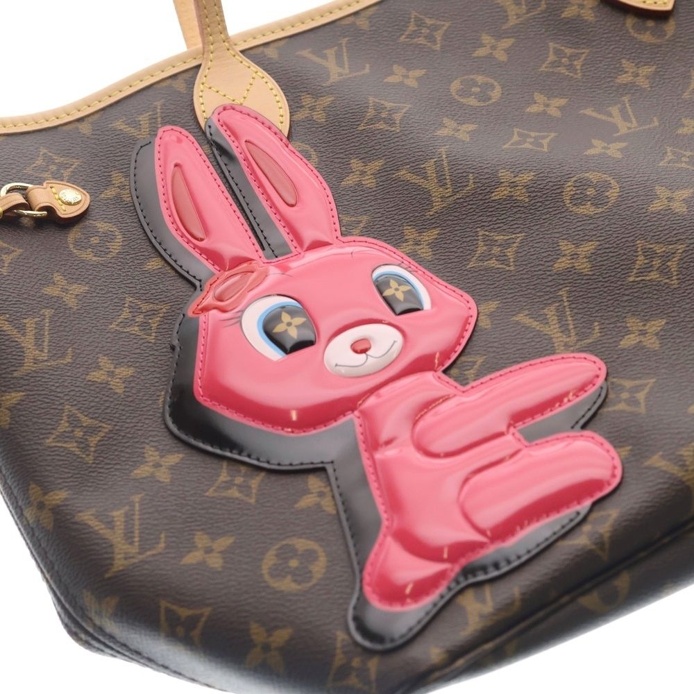 Louis Vuitton Monogram Neverfull MM Sun Yitian Collaboration Tote Brown Green — view 5