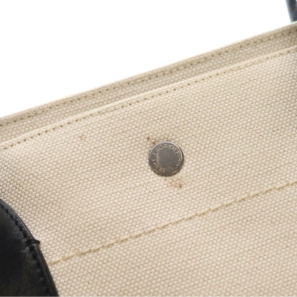 Saint Laurent Paris Rive Gauche Tote Canvas Leather Beige — view 5