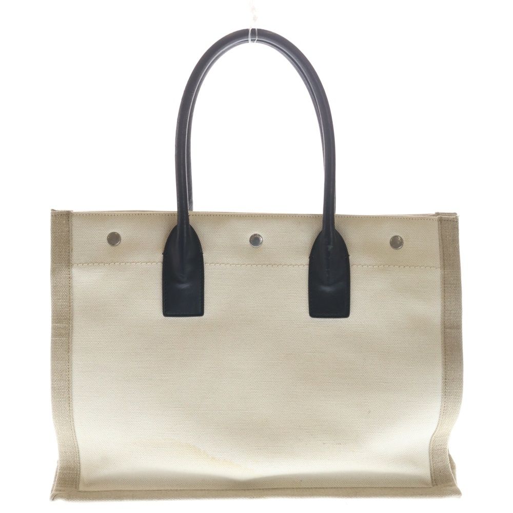 Saint Laurent Paris Rive Gauche Tote Canvas Leather Beige — view 2