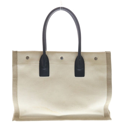 Saint Laurent Paris Rive Gauche Tote Canvas Leather Beige — view 2