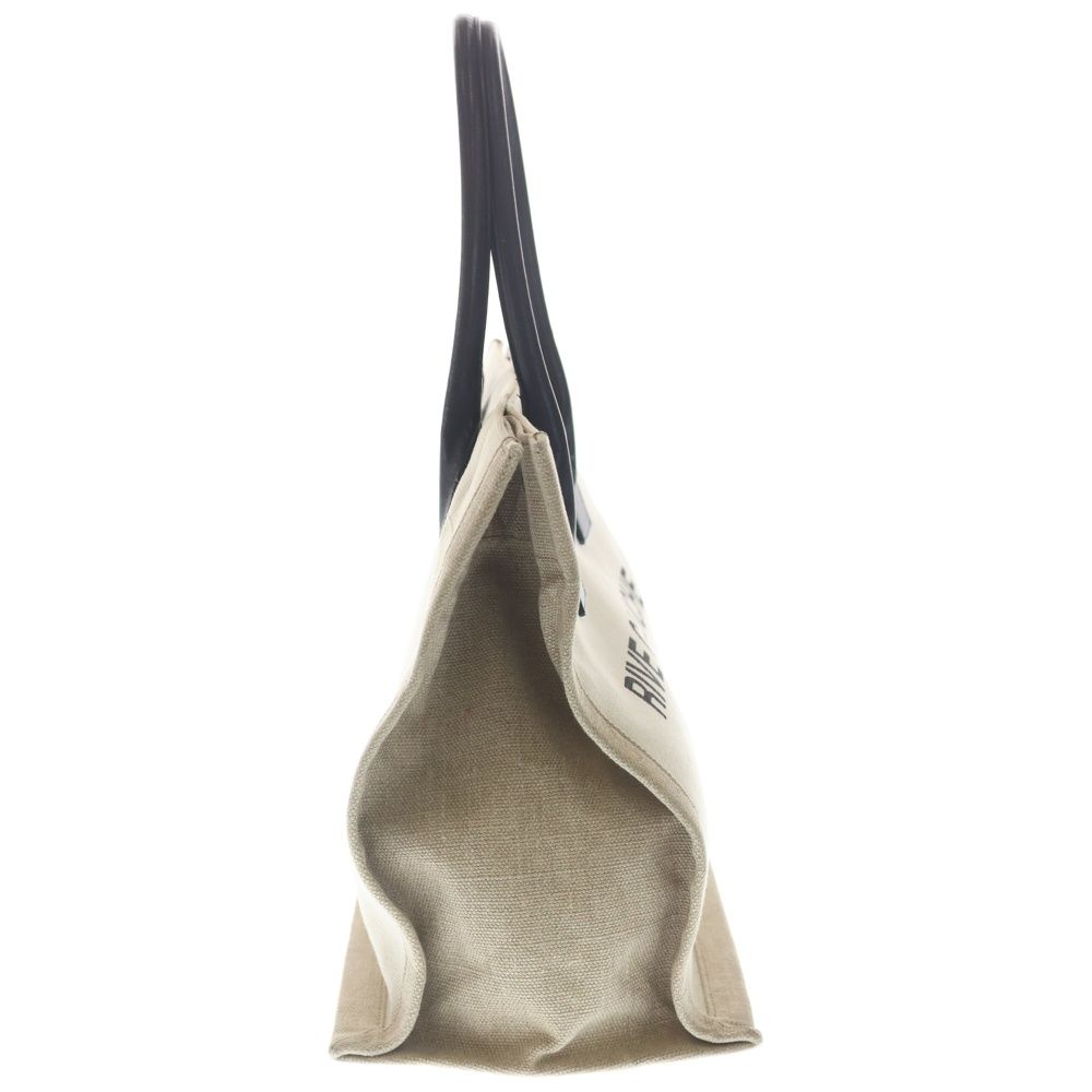 Saint Laurent Paris Rive Gauche Tote Canvas Leather Beige — view 3