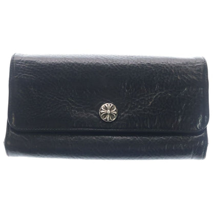 Chrome Hearts Judy Cross Ball Button Leather Wallet Black