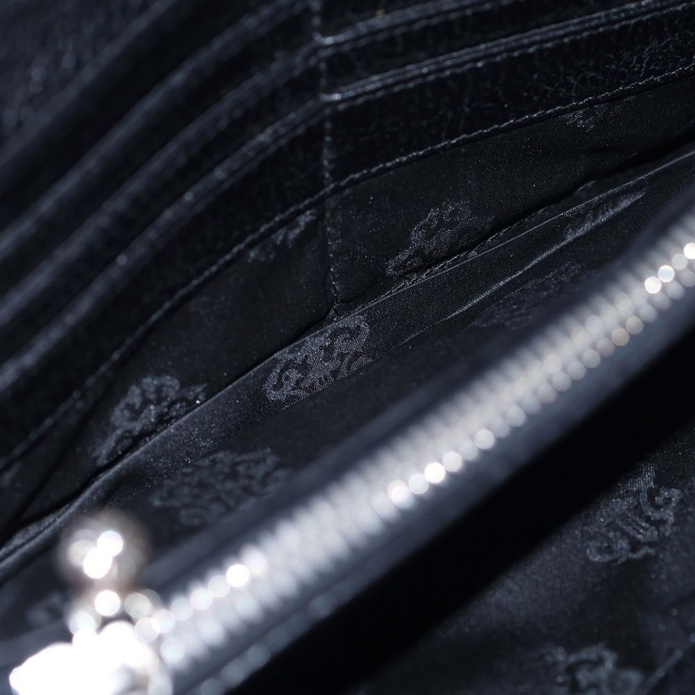 Chrome Hearts Judy Cross Ball Button Leather Wallet Black — view 4
