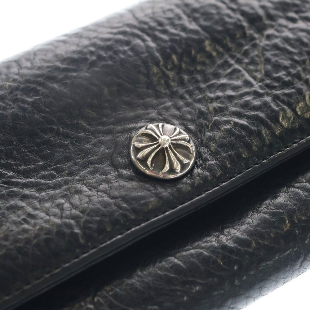 Chrome Hearts Judy Cross Ball Button Leather Wallet Black — view 5
