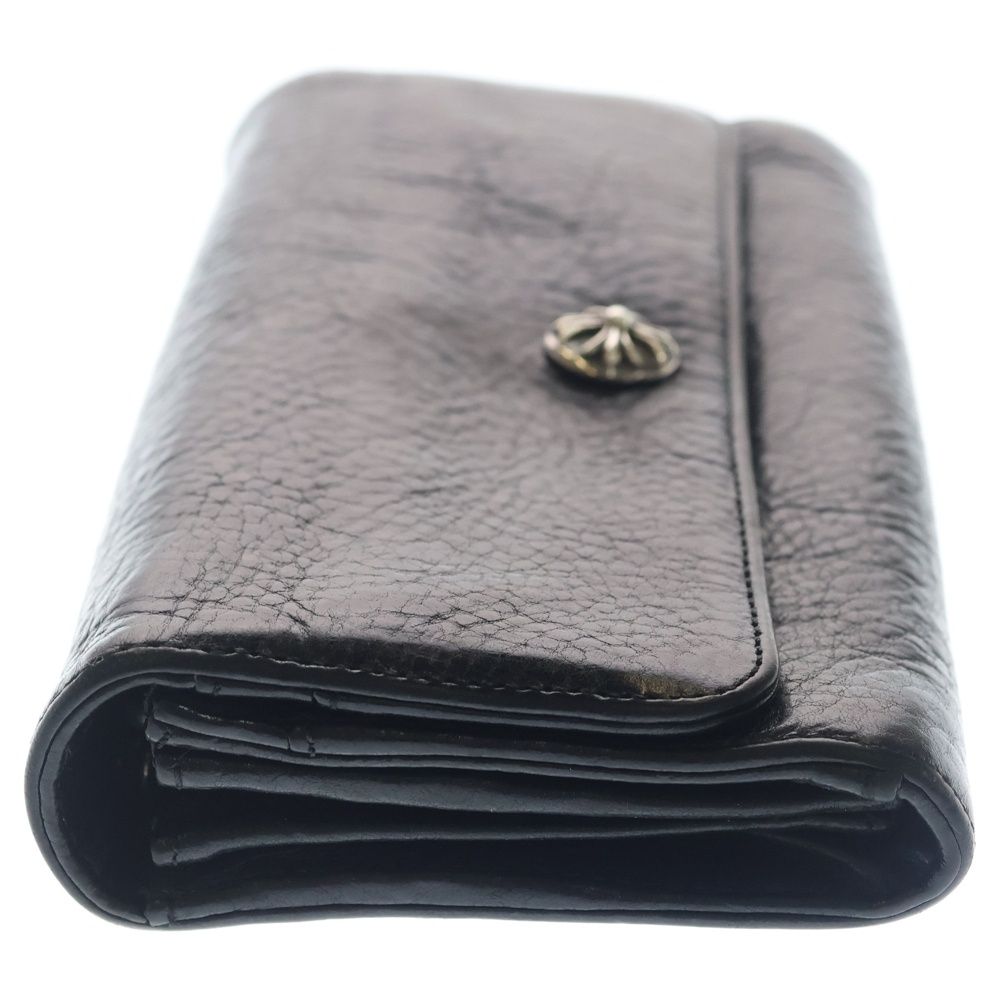 Chrome Hearts Judy Cross Ball Button Leather Wallet Black — view 3