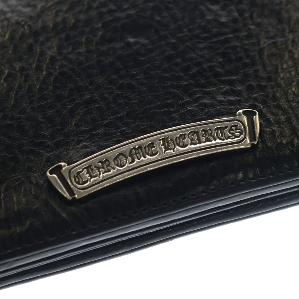 Chrome Hearts Lng Sngl Fld Tips Single Fold Leather Wallet Black — view 6