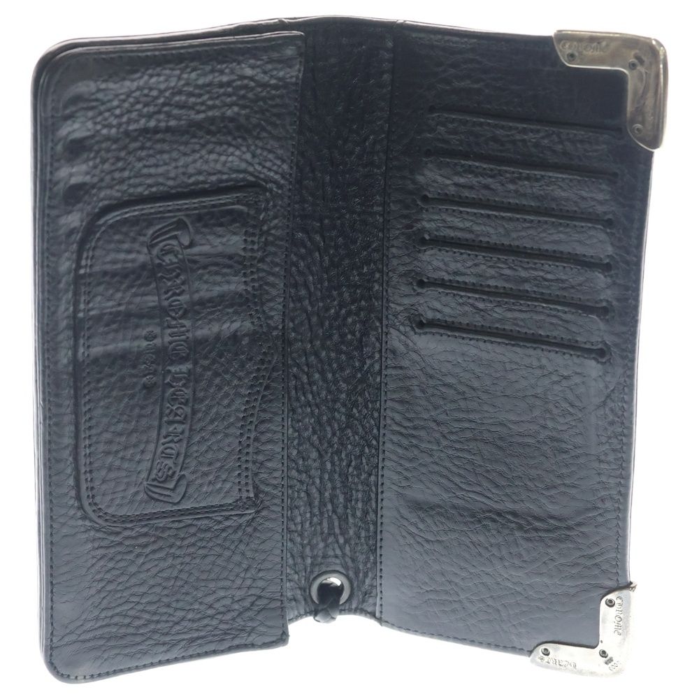 Chrome Hearts Lng Sngl Fld Tips Single Fold Leather Wallet Black — view 4