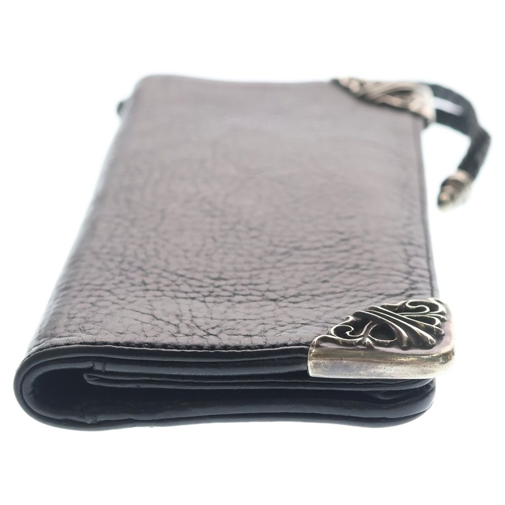 Chrome Hearts Lng Sngl Fld Tips Single Fold Leather Wallet Black — view 3