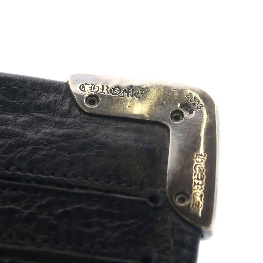 Chrome Hearts Lng Sngl Fld Tips Single Fold Leather Wallet Black — view 5
