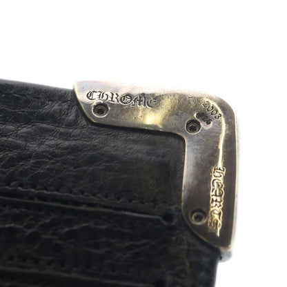 Chrome Hearts Lng Sngl Fld Tips Single Fold Leather Wallet Black — view 5