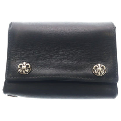 Chrome Hearts BS Button Leather Wallet Black