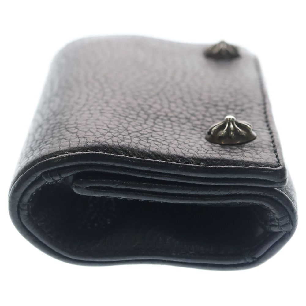 Chrome Hearts Cross Button Leather Wallet Black — view 3