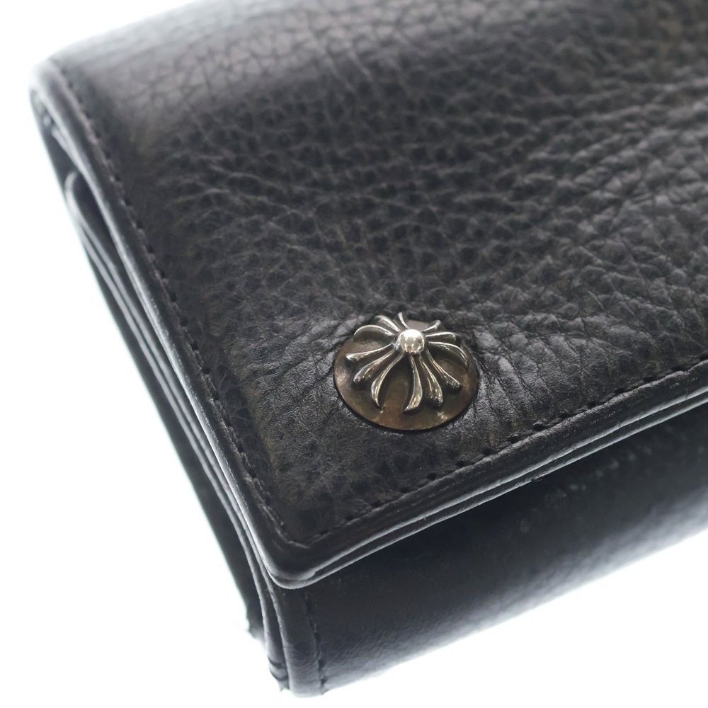 Chrome Hearts Cross Button Leather Wallet Black — view 6
