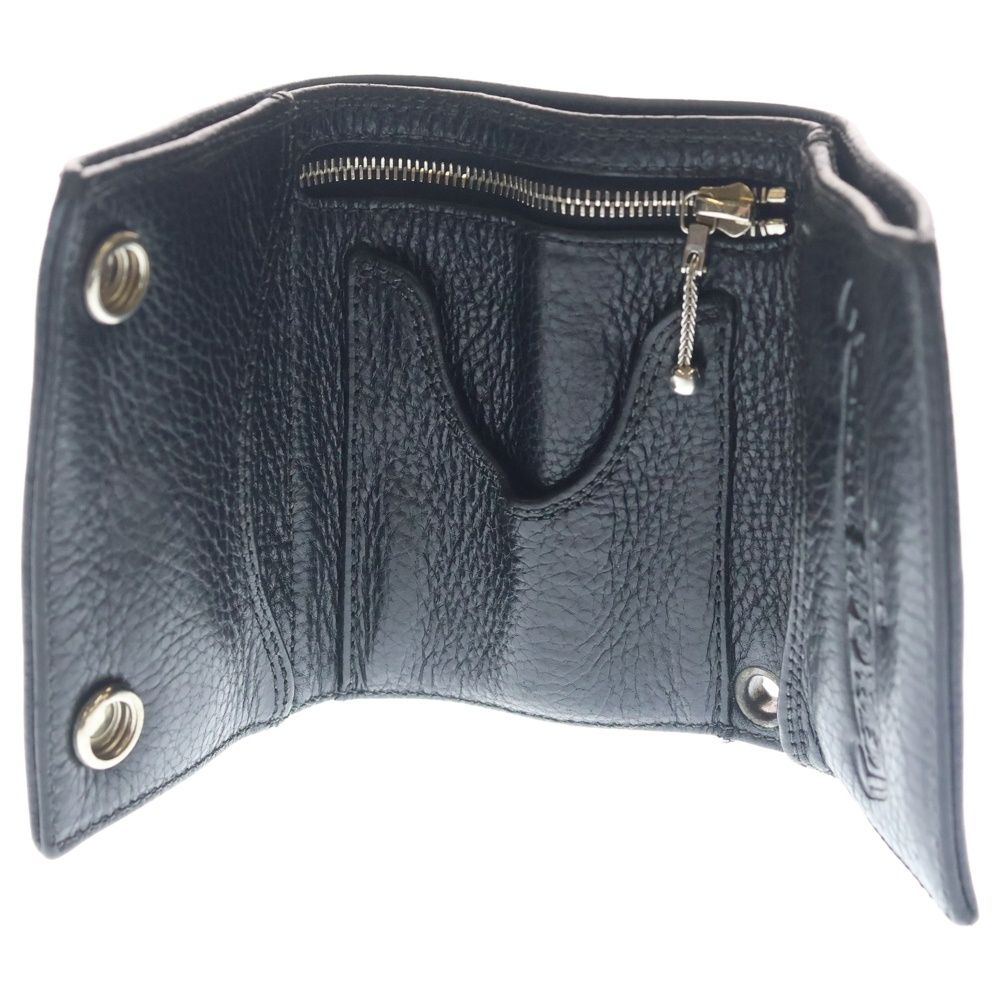Chrome Hearts Cross Button Leather Wallet Black — view 4