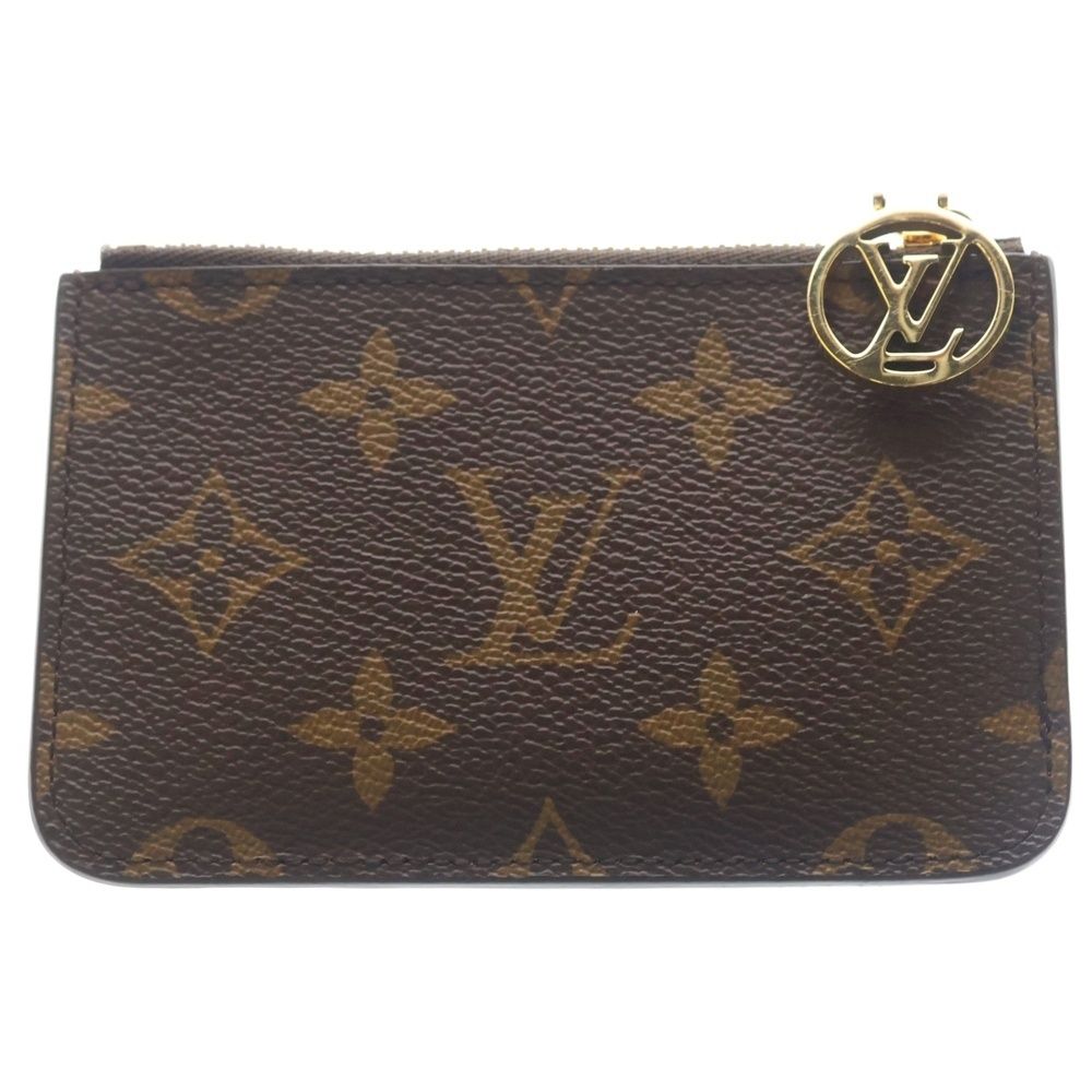 Louis Vuitton Monogram Post Cult Romy Rouge Fragment Case Card Coin Brown Red
