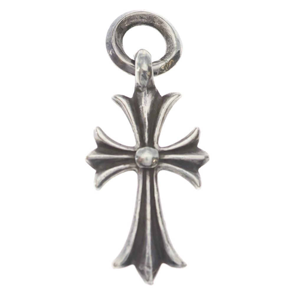 Chrome Hearts Vintage Tiny CH Cross Charm Necklace Top Silver — view 2
