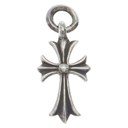 Chrome Hearts Vintage Tiny CH Cross Charm Necklace Top Silver — view 2