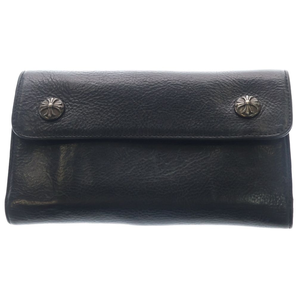 Chrome Hearts Wave Leather Wallet Black