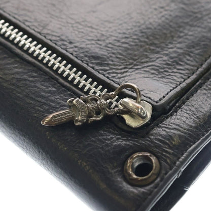 Chrome Hearts Wave Leather Wallet Black — view 6