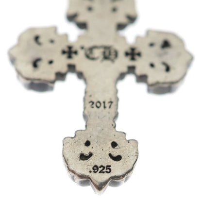 Chrome Hearts Charm Filigree Tiny Cross Pendant Top Silver — view 5