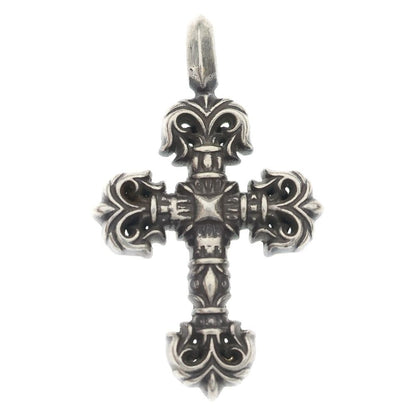 Chrome Hearts Charm Filigree Tiny Cross Pendant Top Silver