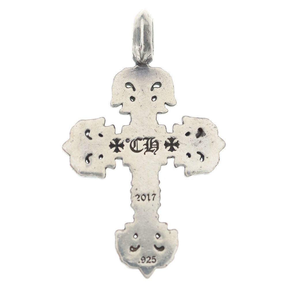 Chrome Hearts Charm Filigree Tiny Cross Pendant Top Silver — view 2