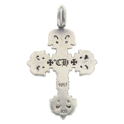 Chrome Hearts Charm Filigree Tiny Cross Pendant Top Silver — view 2