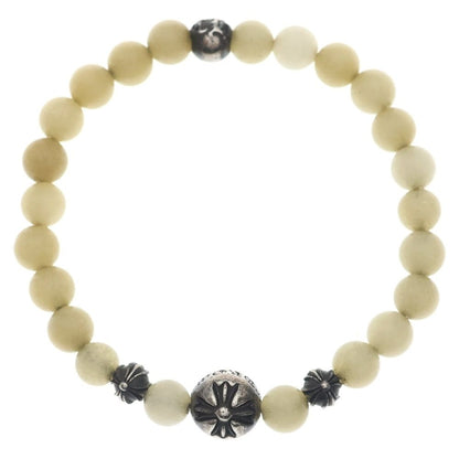 Chrome Hearts 6 mm Bead Bracelet White