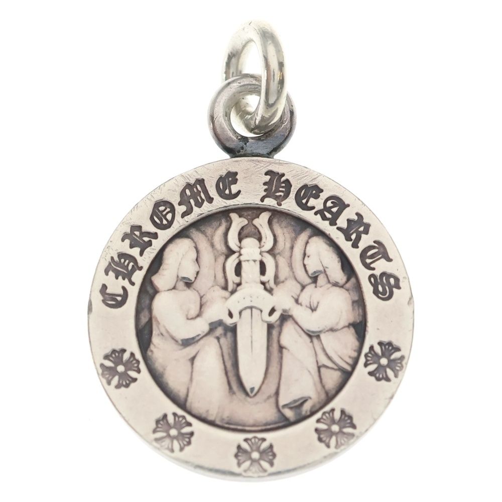 Chrome Hearts Chrm Angl Mdl V2 Angel Medal Charm Pendant Top Silver