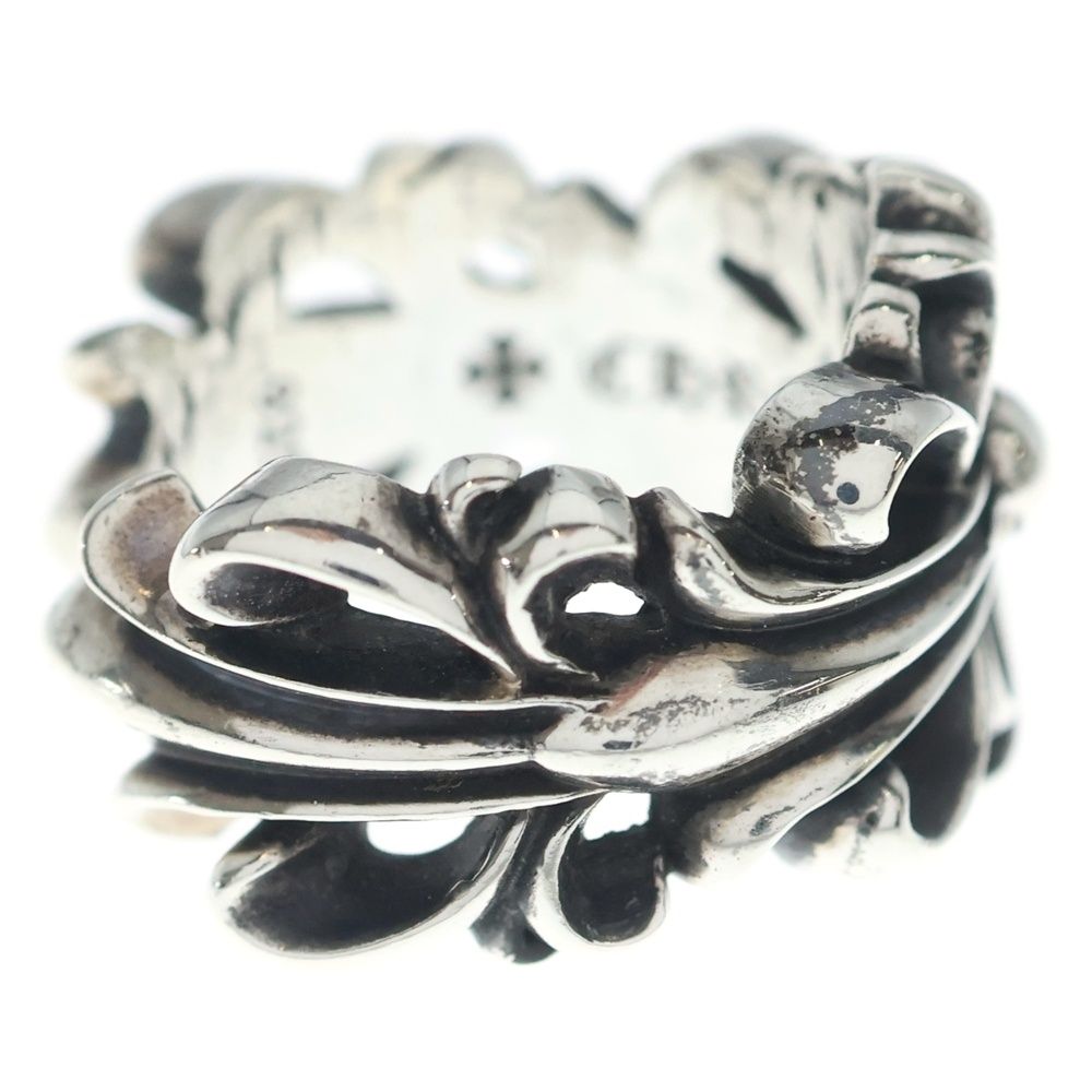 Chrome Hearts Dbl Flrl Crs Double Floral Cross Ring Silver — view 3