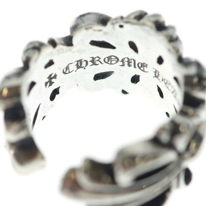 Chrome Hearts Dbl Flrl Crs Double Floral Cross Ring Silver — view 5
