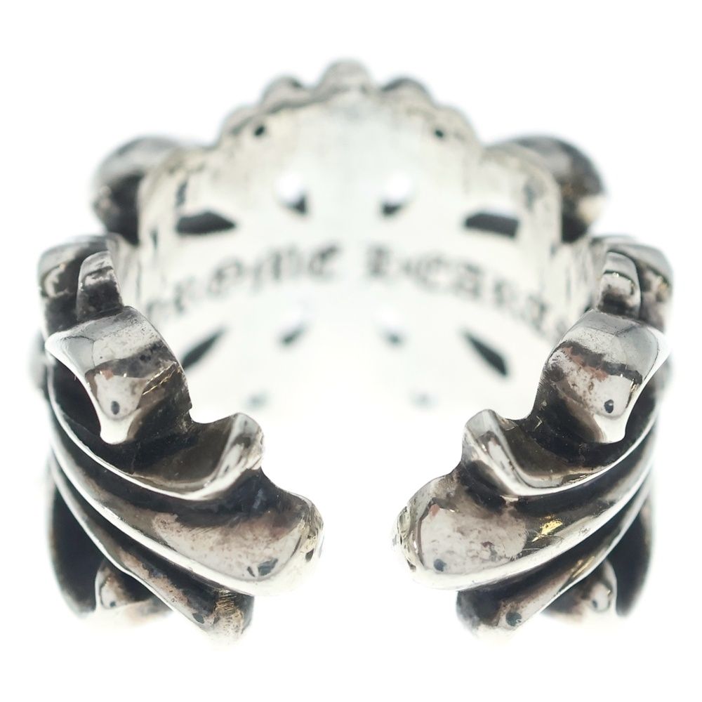 Chrome Hearts Dbl Flrl Crs Double Floral Cross Ring Silver — view 2