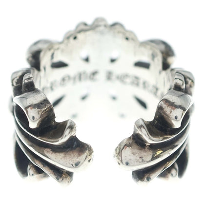 Chrome Hearts Dbl Flrl Crs Double Floral Cross Ring Silver — view 2