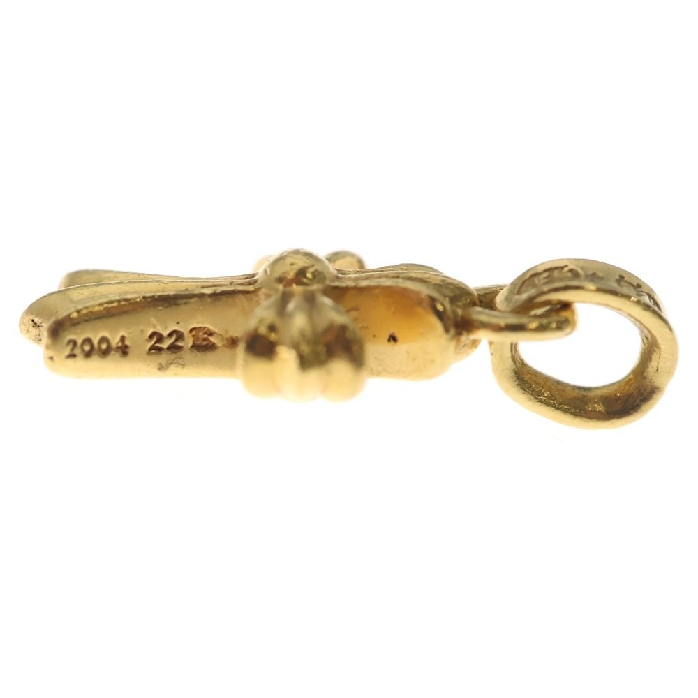 Chrome Hearts 22k Crs Baby Fat Cross Pendant Top Gold — view 3