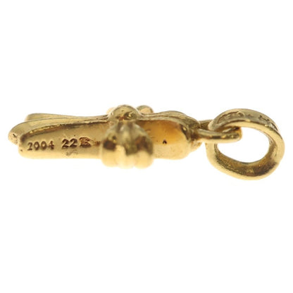 Chrome Hearts 22k Crs Baby Fat Cross Pendant Top Gold — view 3