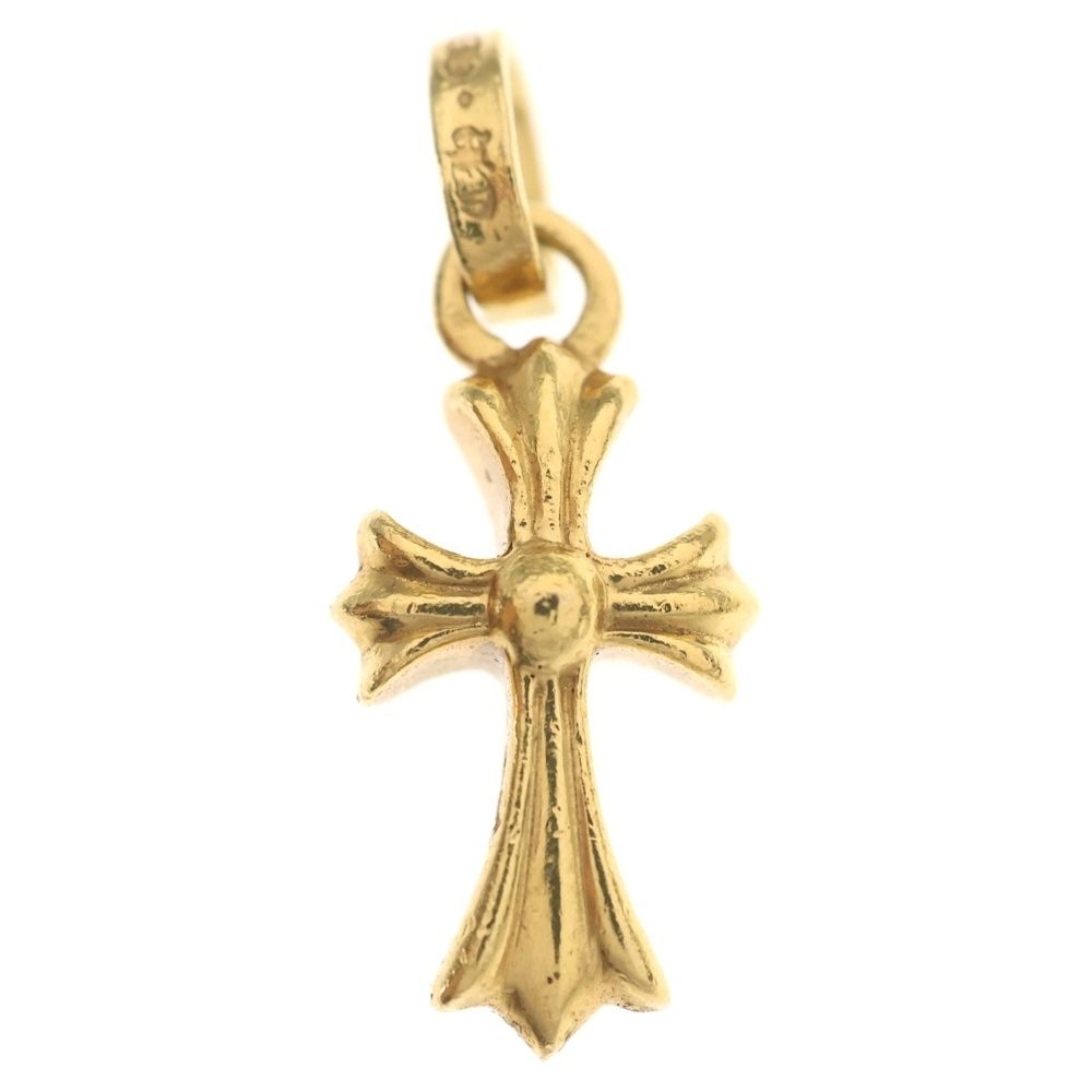 Chrome Hearts 22k Crs Baby Fat Cross Pendant Top Gold — view 2