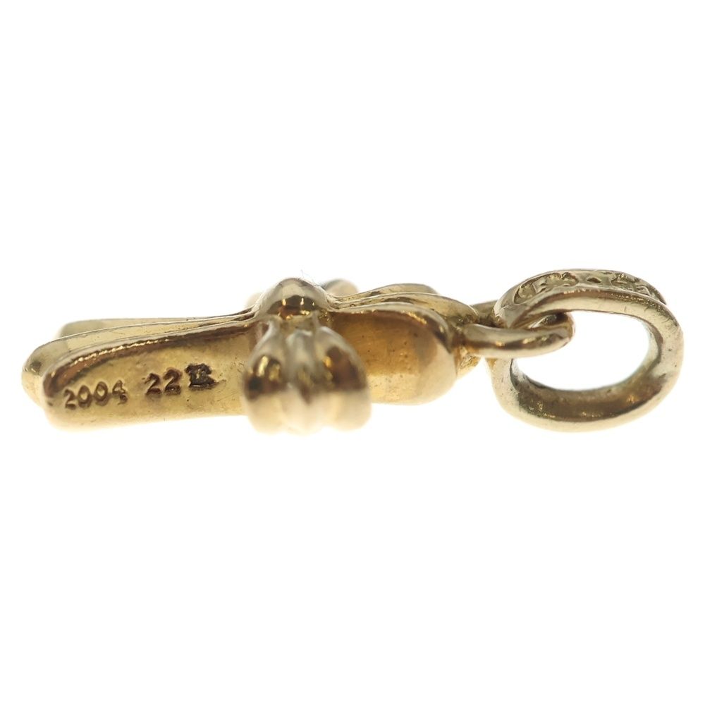 Chrome Hearts 22k Crs Baby Fat Cross Pendant Top Gold — view 3