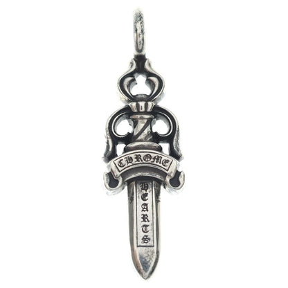 Chrome Hearts Double Dagger Daga Pendant Top Silver