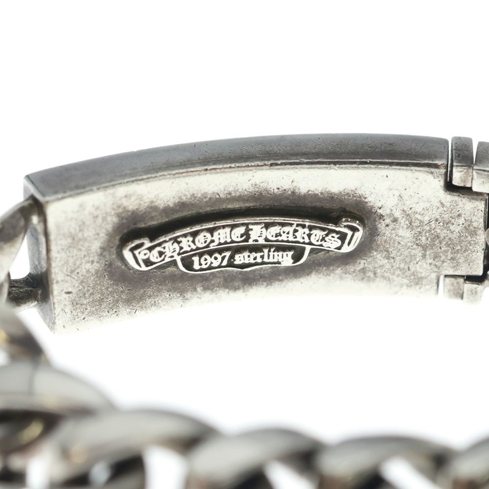 Chrome Hearts ID Floral Crs Cross ID Classic Link Bracelet Silver — view 5